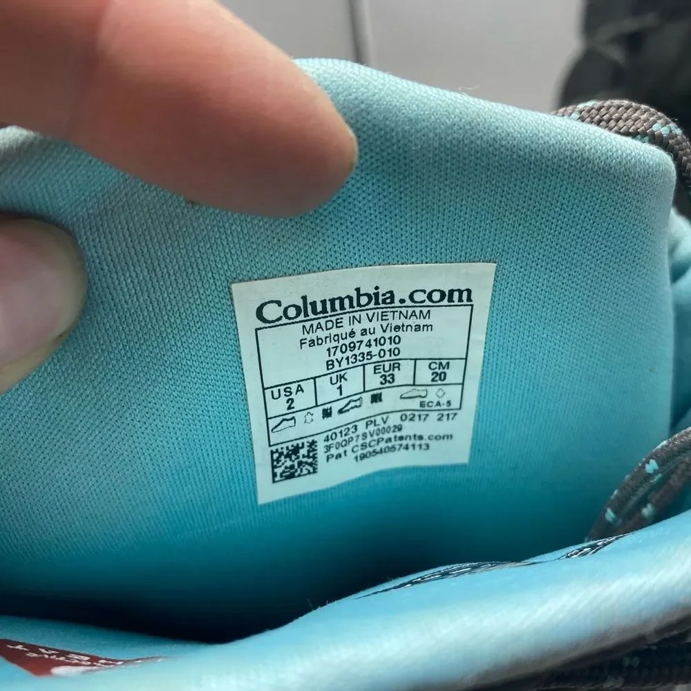 Columbia Girls blue Omni-Heat Mid Calf Lace Up Winter Snow Boots Size 2